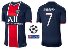 將圖片載入圖庫檢視器 Paris Saint-Germain 2020-2021 Home UCL - Mbappe 7