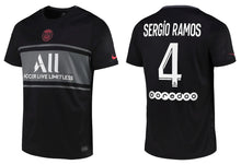 Cargar imagen en el visor de la galería, Paris Saint-Germain 2021-2022 Third Ligue 1 - Sergio Ramos 4