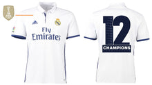 Charger l&#39;image dans la galerie, Real Madrid 2016-2017 Home WC - CHAMPIONS 12