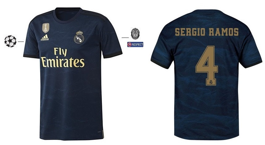 Real Madrid 2019-2020 Away UCL - Sergio Ramos 4