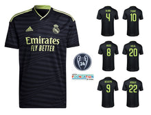 Load image into Gallery viewer, Real Madrid 2022-2023 Third UCL + Spielernummer