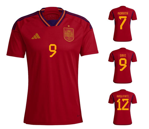 Spanien WM 2022 Home + Spielernummer